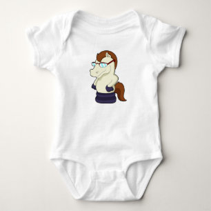 Schaak Knight als paard met zonnebril Romper