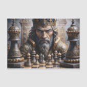Schaak Koning Portret Decoupage Tissuepapier (Voorkant)