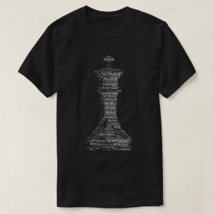 Schaak Koning Woord Kunst Ontwerp T-shirt