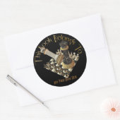 Schaak Maniac Bookplate Ronde Sticker (Envelop)