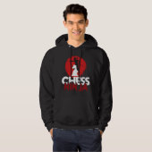 Schaak Ninja - Grappige Schaker Schaakliefhebber Hoodie (Voorkant volledig)