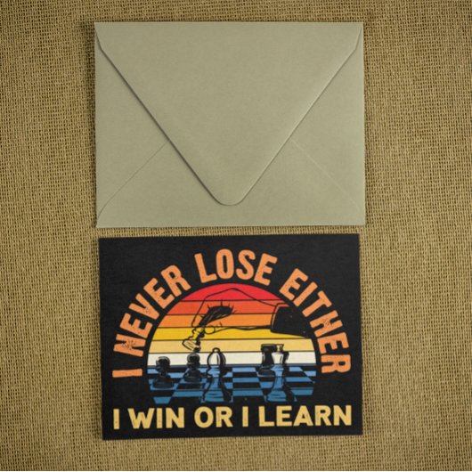 schaak Nooit prijsopgave verliezen Briefkaart