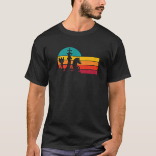 Schaak Retro Grafisch Schaakspeler Schaakmat Bord T-shirt