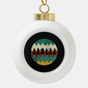 Schaak - Retro Schaakstukken Keramische Bal Ornament