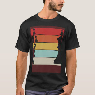 Schaak Retro Speler Schaakbord T-shirt