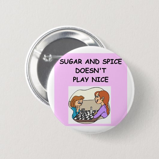 schaak ronde button 5,7 cm (Voorkant /achterkant)