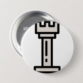 schaak ronde button 7,6 cm (Voorkant /achterkant)