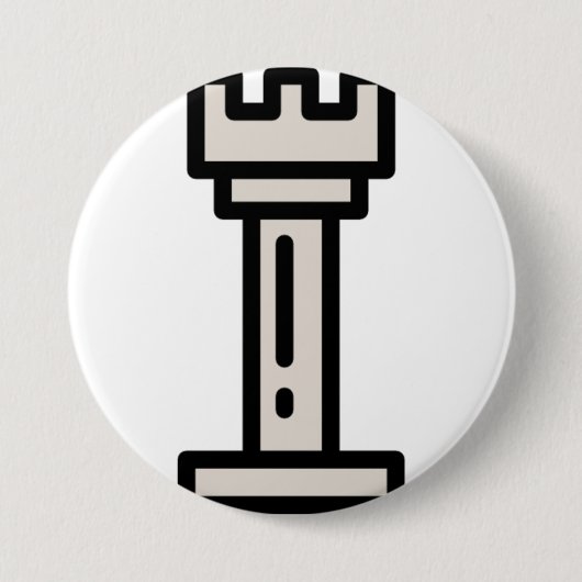 schaak ronde button 7,6 cm (Voorkant)