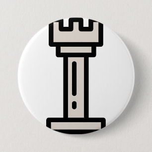schaak ronde button 7,6 cm