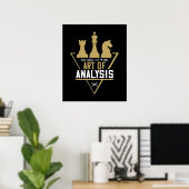 Schaak - Schaken is de kunst van analyse Poster (Thuiskantoor)