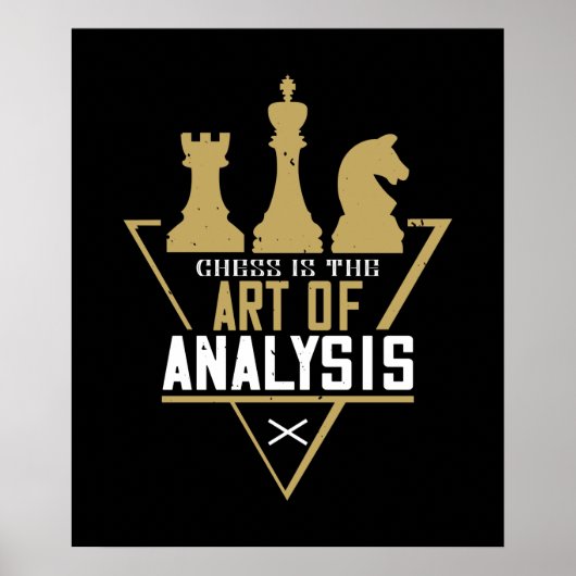 Schaak - Schaken is de kunst van analyse Poster (Voorkant)