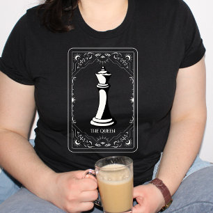 Schaak tarot kaart De koningin minimalistische est T-shirt