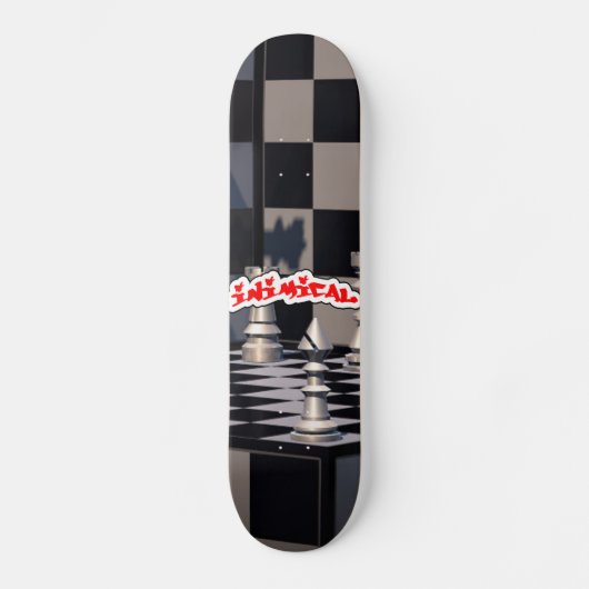 Schaak tegen schaken persoonlijk skateboard (Voorkant)