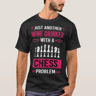 Schaak voor wijndrinker t-shirt