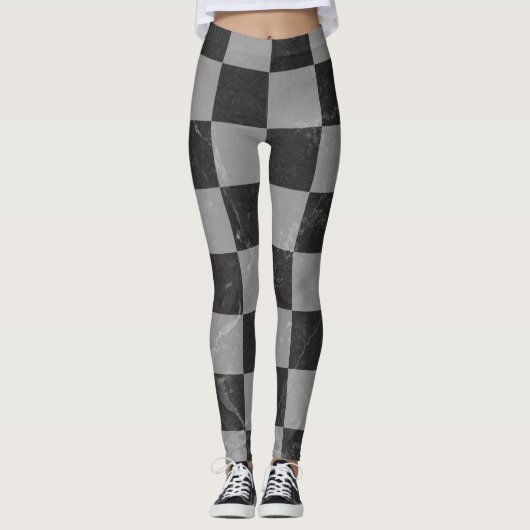 Schaakachtergrond Leggings (Voorkant)