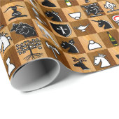 schaakambacht betegeld inpakpapier (Rol Hoek)