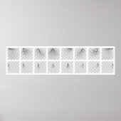 Schaakartikelen voor reizen (zwarte zijde) poster (Voorkant)