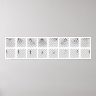 Schaakartikelen voor reizen (zwarte zijde) poster