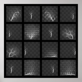 Schaakartikelen (Witte stukken, vierkant) Poster
