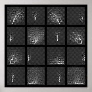 Schaakartikelen (Witte stukken, vierkant) Poster
