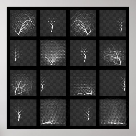 Schaakartikelen (Witte stukken, vierkant) Poster (Voorkant)