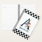 Schaakbord Bloemrijke Monogram Letter A Planner (Display)