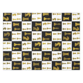 Schaakbord en goudschaakstukken tafelkleed (Voorkant (Horizontaal))