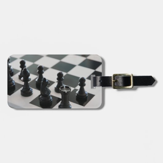 Schaakbord en PIeces Bagagelabel (Voorkant horizontaal)