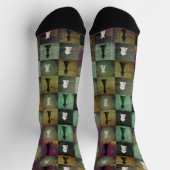 Schaakbord en plakkaatplaat verven en afdrukken sokken (Top)