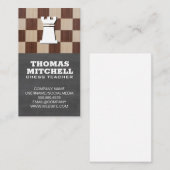 Schaakbord en Rooks | schoolbord Visitekaartje (Voorkant / Achterkant)