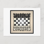 Schaakbord en schaafstukken: briefkaart (Voorkant)