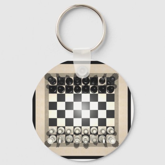 Schaakbord en schaafstukken: sleutelhanger (Voorkant)