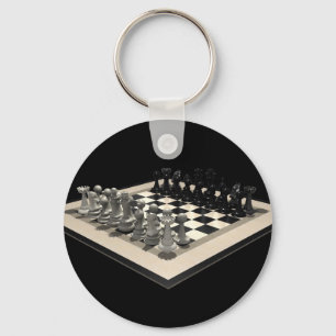 Schaakbord en schaafstukken: Sleutelhanger