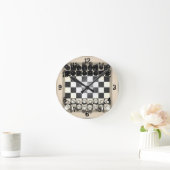 Schaakbord en schaafstukken: Wandklok (Huis)