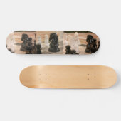 Schaakbord en schaakstukken persoonlijk skateboard (Horizontaal)