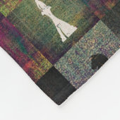 Schaakbord en schaakstukken verven en afdrukken fleece deken (Hoek)