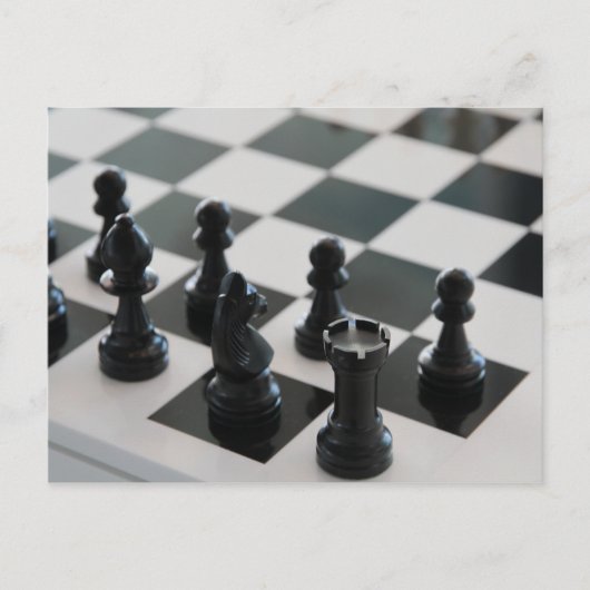 Schaakbord en stukken Briefkaart (Voorkant)