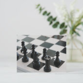 Schaakbord en stukken Briefkaart (Staand voorkant)