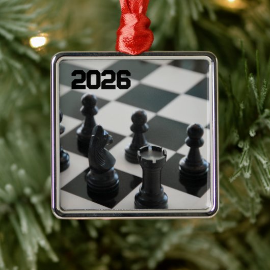 Schaakbord en stukken ornament (Boom)