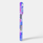 Schaakbord Hibiscus Hawaiian Floral Violet Case-Mate iPhone Case (Achterkant / Rechts)