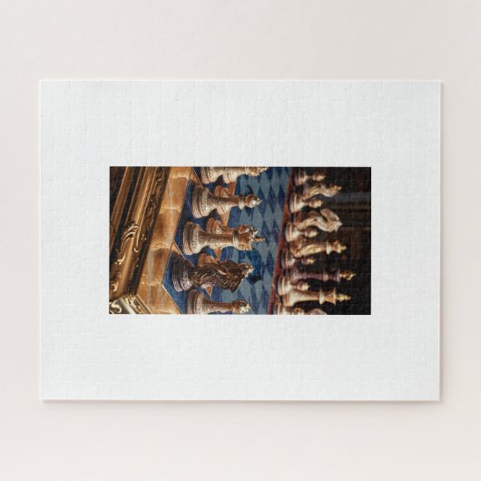 schaakbord in Puzzel Legpuzzel (Horizontaal)