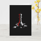 Schaakbord Koning Schaakmat Bordspel Gift Kaart (Gele Bloem)