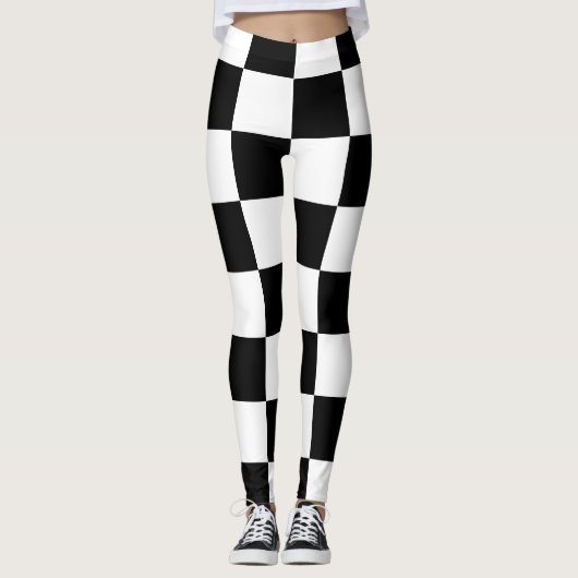 schaakbord leggings (Voorkant)