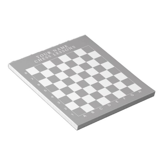 Schaakbord met cijfers en letters notitieblok (Schuin)