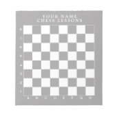 Schaakbord met cijfers en letters notitieblok (Voorkant)