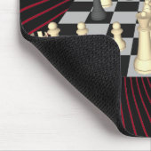 Schaakbord met schaakstukken - Custom Mousepad Muismat (Hoek)