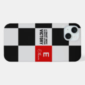 Schaakbord Monogram iPhone Hoesje (Achterkant horizontaal)