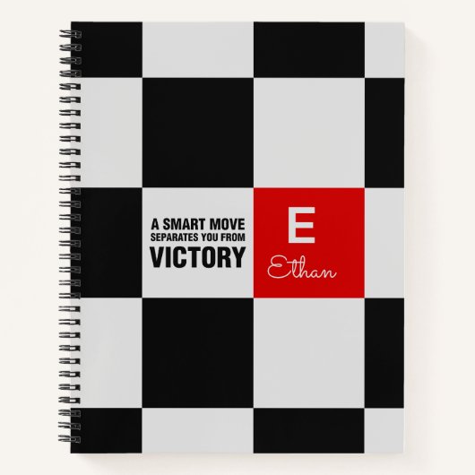 Schaakbord Monogram Notitieboek (Voorkant)