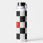 Schaakbord Monogram Waterfles (Achterkant)