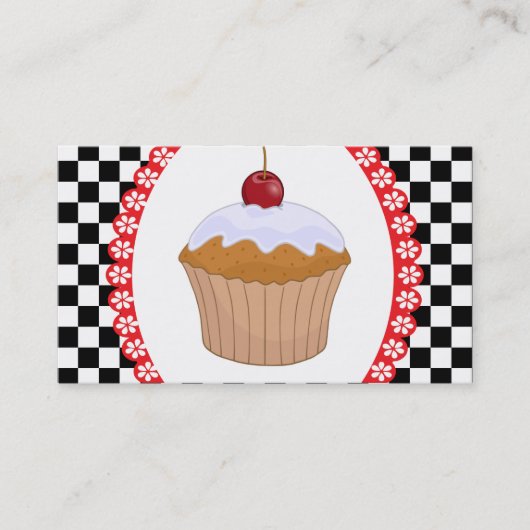 Schaakbord Muffin Bakkerij Visitekaartje (Voorkant)
